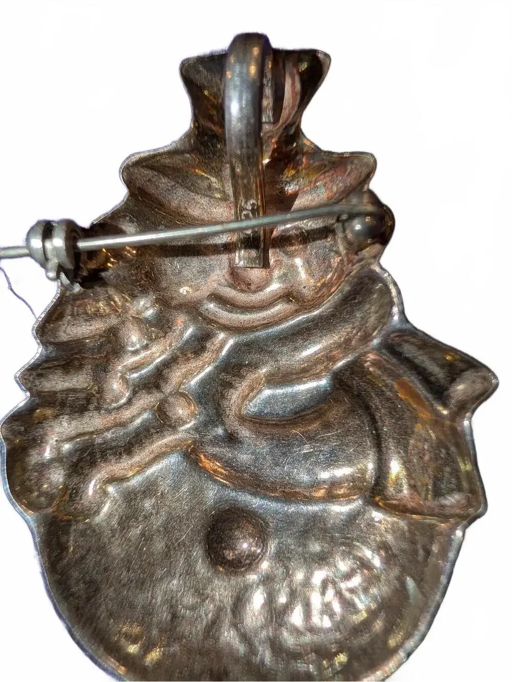 Vintage Silver .925 Snowman Christmas Brooch Pin